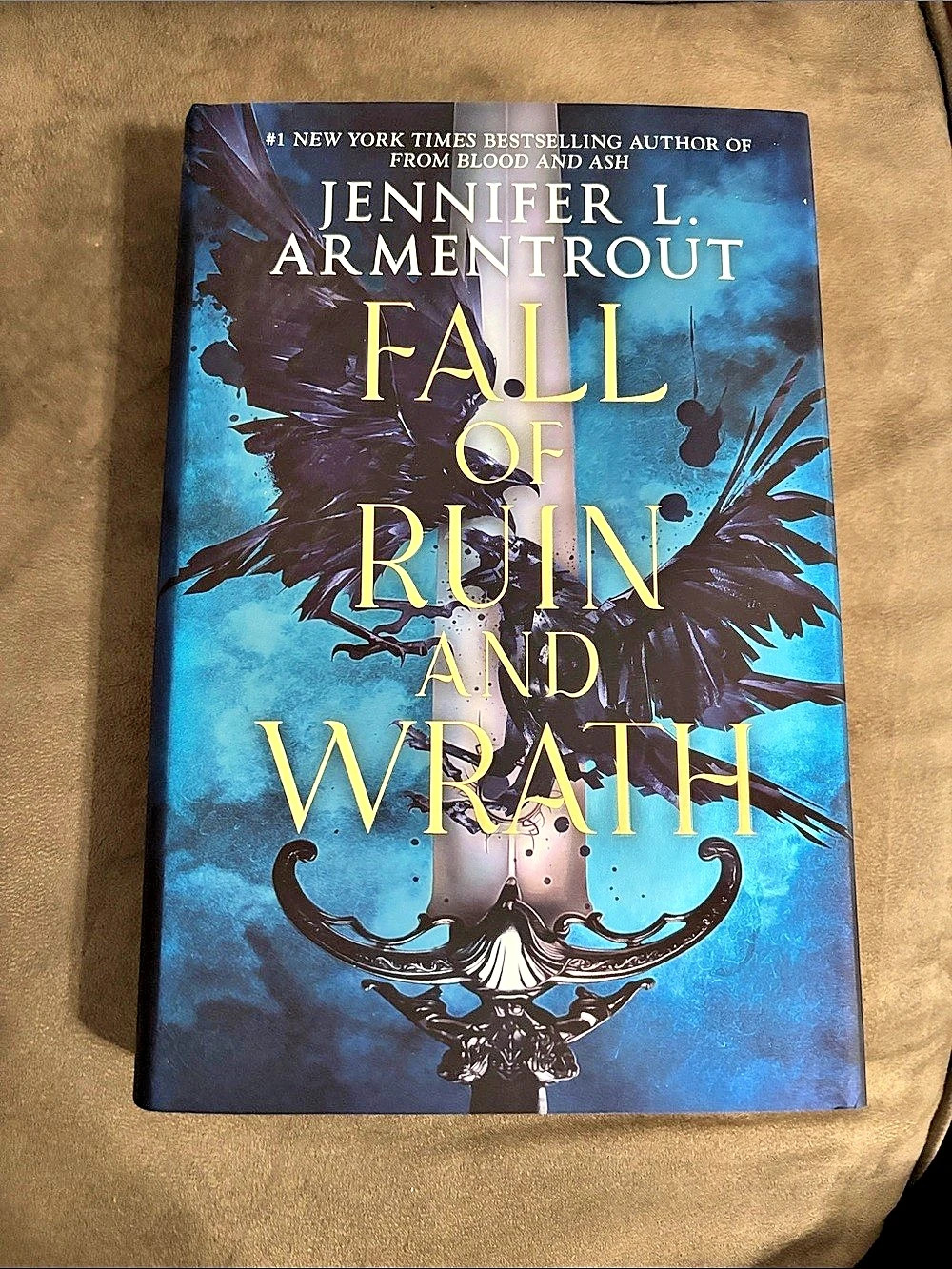 Bloom Books Fall of Ruin and Wrath Hardcover Book Blue & Black